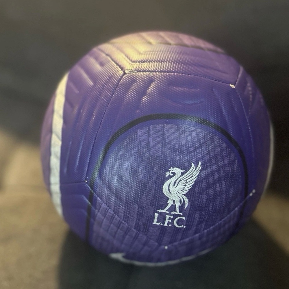 Liverpool F.C. Soccer Ball Purple White Official Team Ball for Soccer Fans Sz. 5
